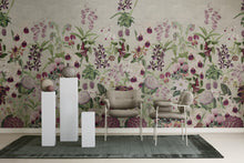 R17161 Alices Garden Moss & Coral Mural by Rebel Walls