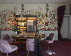 R17161 Alices Garden Moss & Coral Mural by Rebel Walls