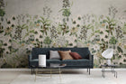 R17162 Alices Garden Dusk Moss & Coral Mural by Rebel Walls