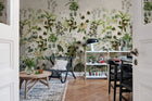 R17162 Alices Garden Dusk Moss & Coral Mural by Rebel Walls