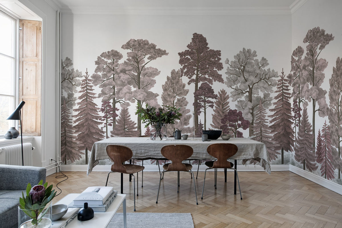 R17203 Scandinavian Bellewood Dawn Pops Mural by Rebel Walls