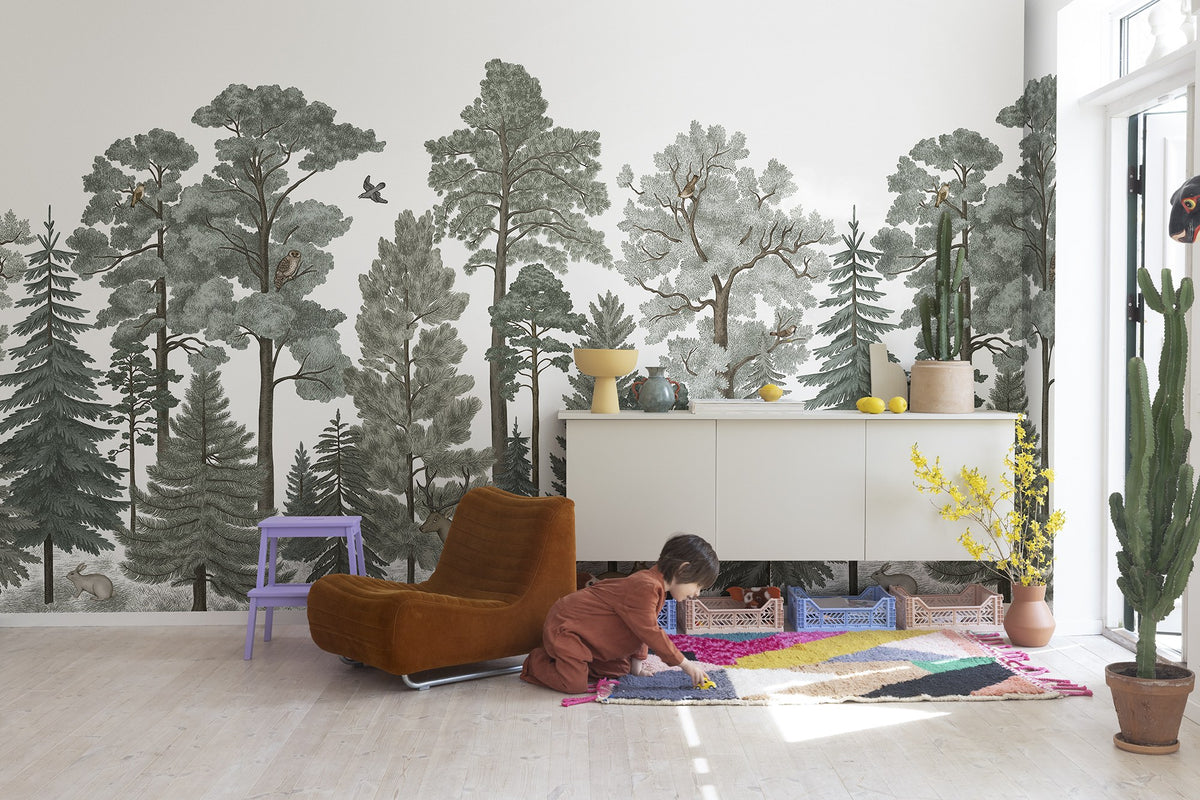 R17206 Scandinavian Bellewood Animal Wonder World Mural by Rebel Walls