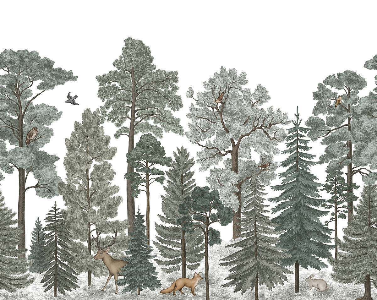 R17206 Scandinavian Bellewood Animal Wonder World Mural by Rebel Walls