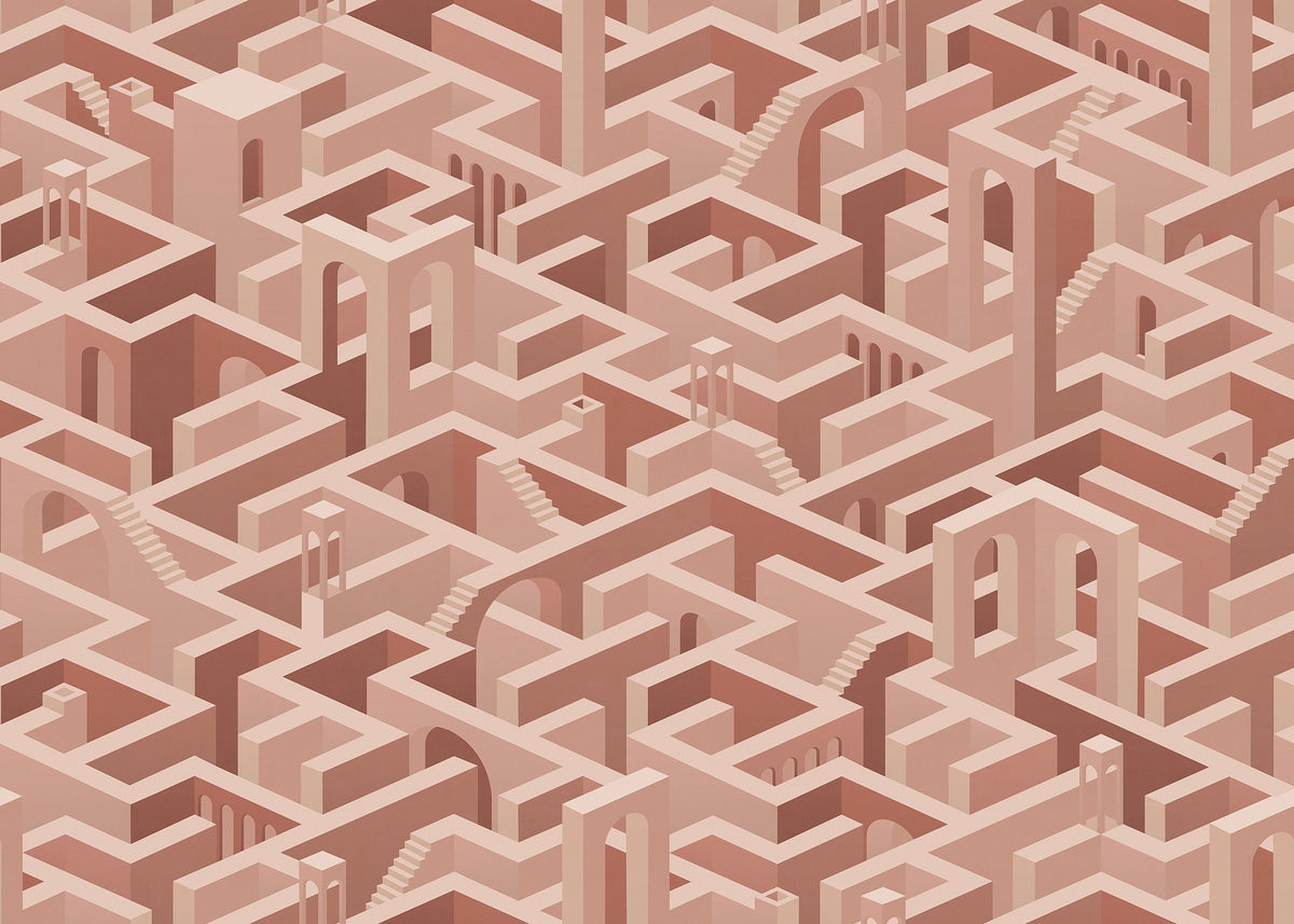 R17302 Metropolis Maze Reality Escape Mural by Rebel Walls