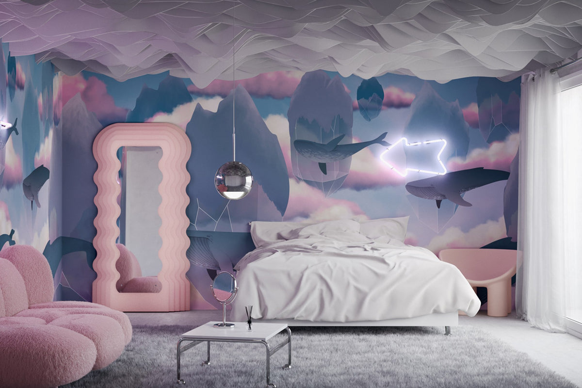 R17341 Floating Diamonds Reality Escape Mural by Rebel Walls