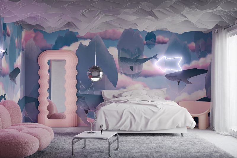 R17341 Floating Diamonds Reality Escape Mural by Rebel Walls