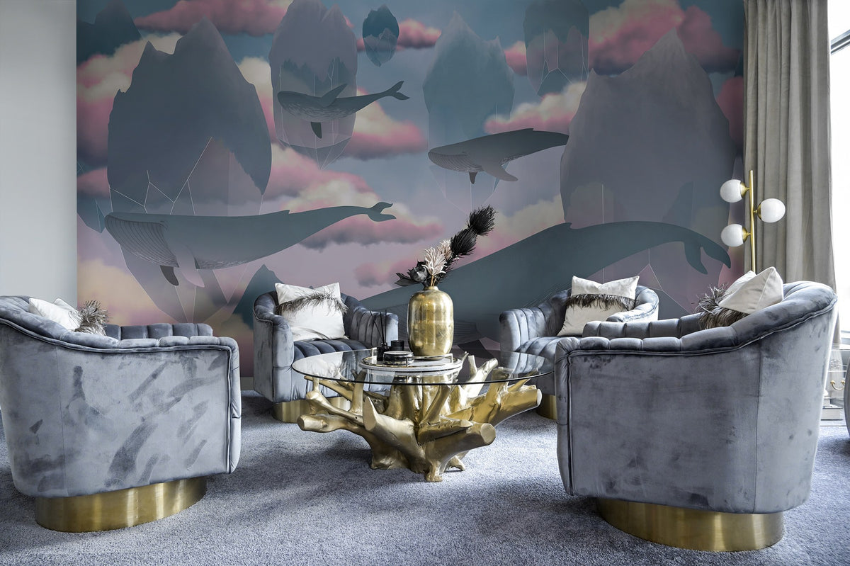 R17341 Floating Diamonds Reality Escape Mural by Rebel Walls