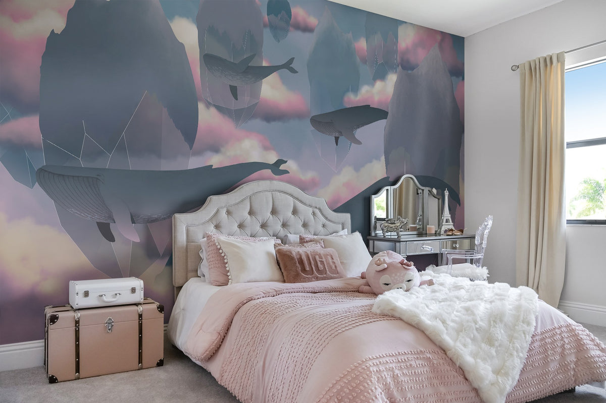 R17341 Floating Diamonds Reality Escape Mural by Rebel Walls