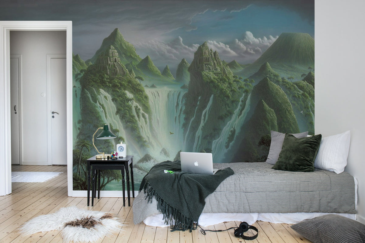 R17351 Fantasy World Scenery Mural by Rebel Walls