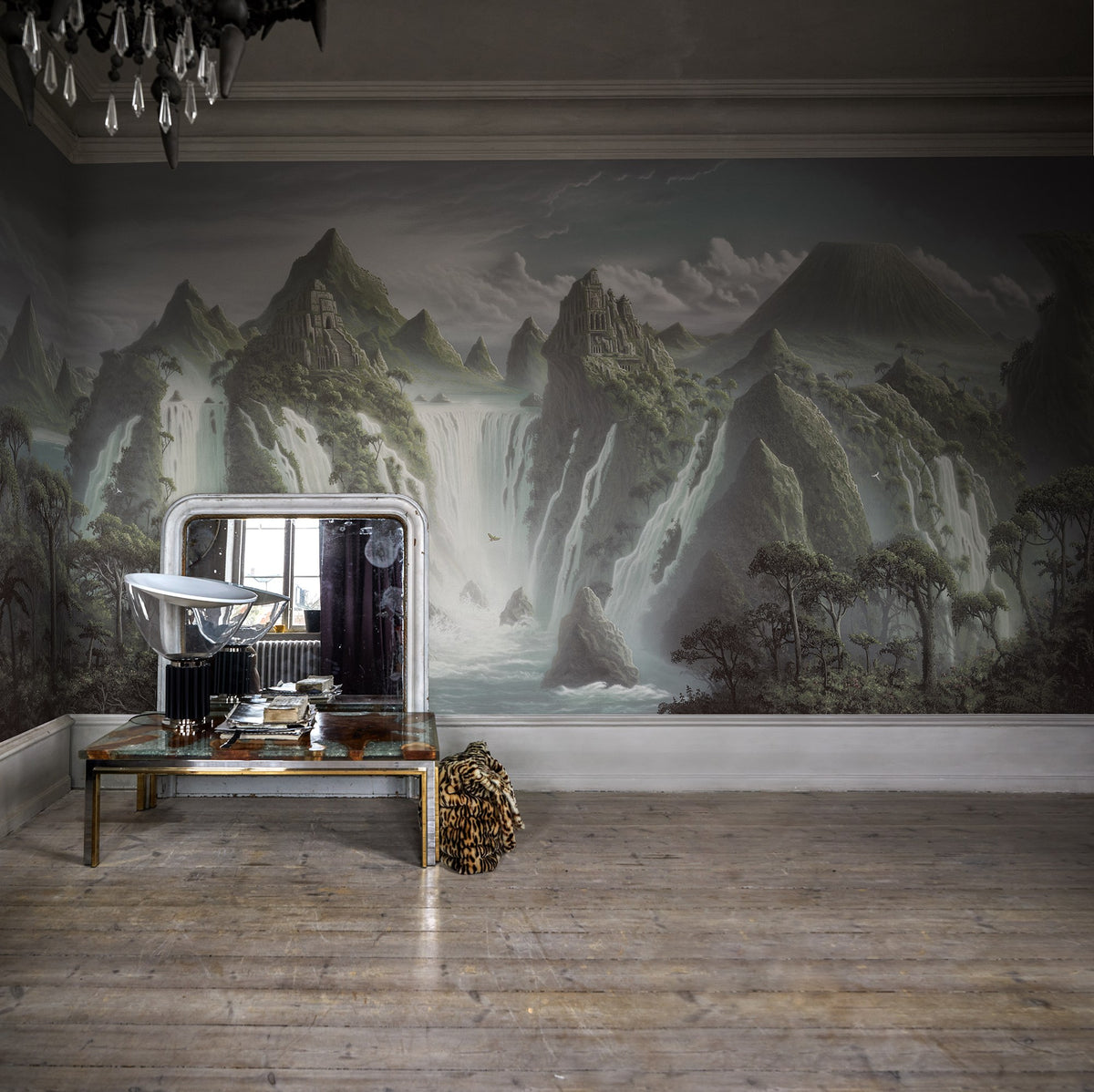 R17352 Fantasy World Dusk Scenery Mural by Rebel Walls