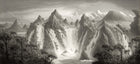 R17353 Fantasy World Vintage Scenery Mural by Rebel Walls