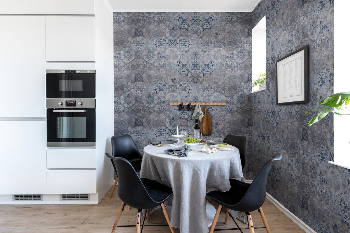 R17381 Oriental Tiles Scenery Mural by Rebel Walls