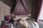R17431 Jardin Red Velvet Oddity Wallpaper by Rebel Walls