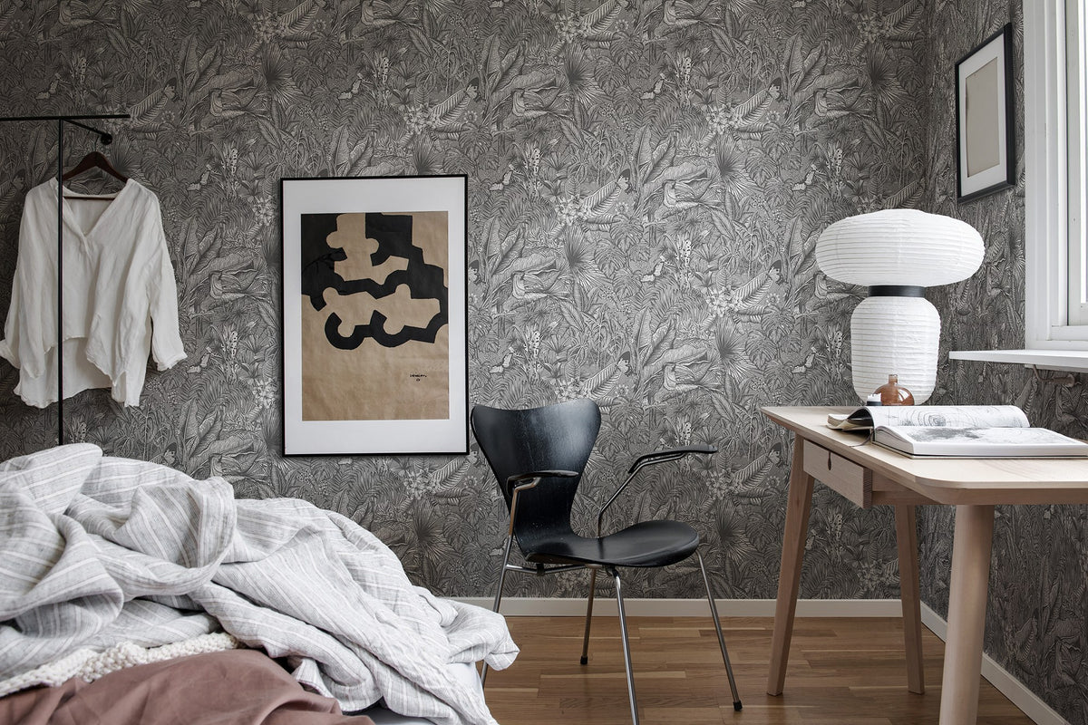 R17464 Furada Graphite Oddity Wallpaper by Rebel Walls