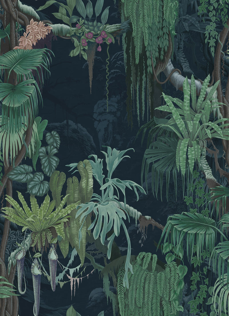 R17491 Madagascar Teal Oddity Wallpaper by Rebel Walls