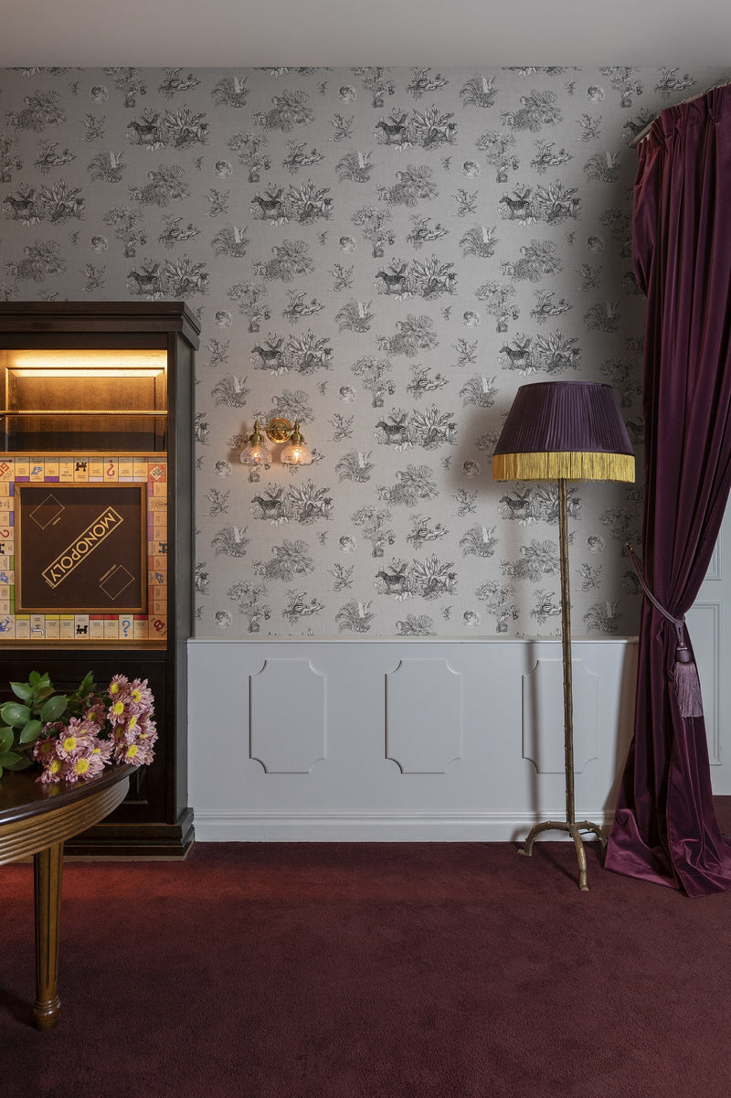 R17522 Cork Graphite Oddity Wallpaper by Rebel Walls