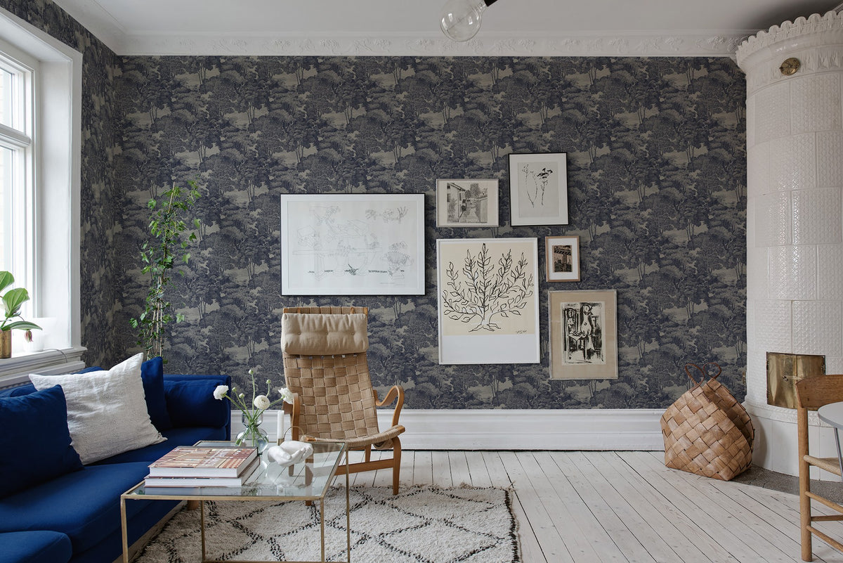 R17532 Saint Sebastian Slate Oddity Wallpaper by Rebel Walls