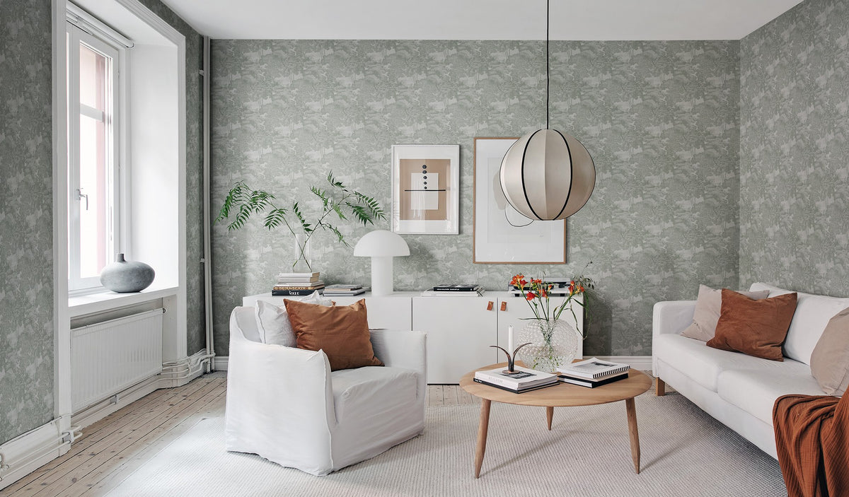 R17534 Saint Sebastian Pistachio Oddity Wallpaper by Rebel Walls