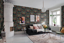 R17541 Arlon Teal Oddity Wallpaper by Rebel Walls