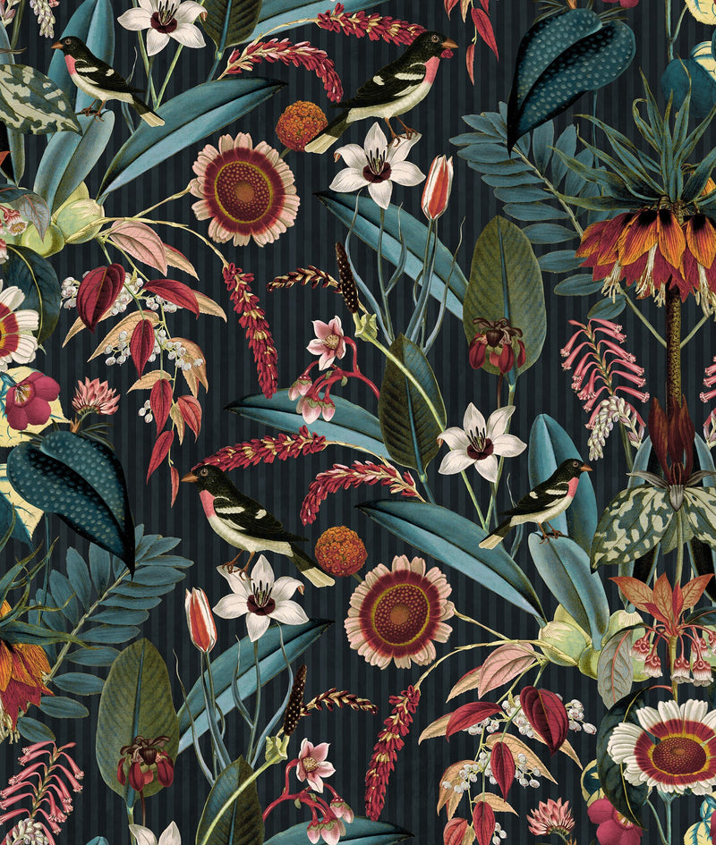 R17541 Arlon Teal Oddity Wallpaper by Rebel Walls