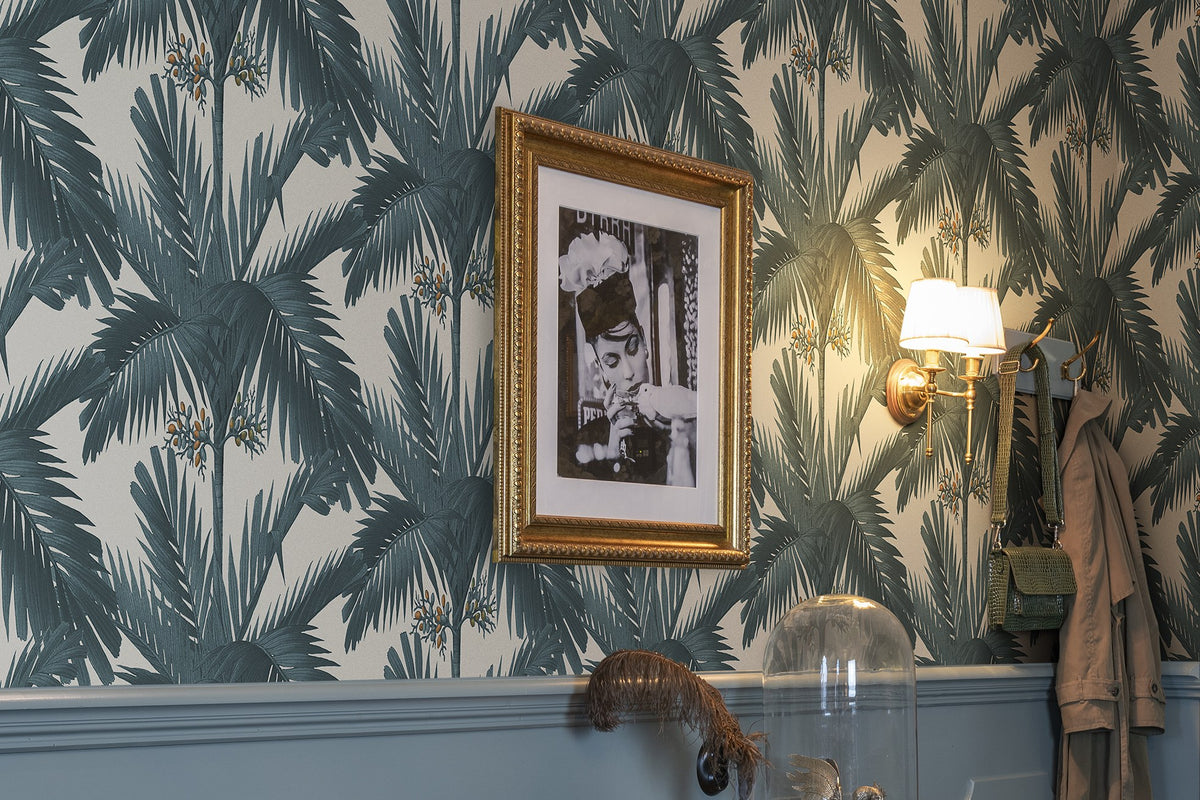 R17571 Palm Spring Teal Oddity Wallpaper by Rebel Walls