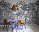 R17594 Tropical Bellewood Graphite Wonder World Mural by Rebel Walls