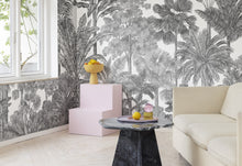 R17594 Tropical Bellewood Graphite Wonder World Mural by Rebel Walls