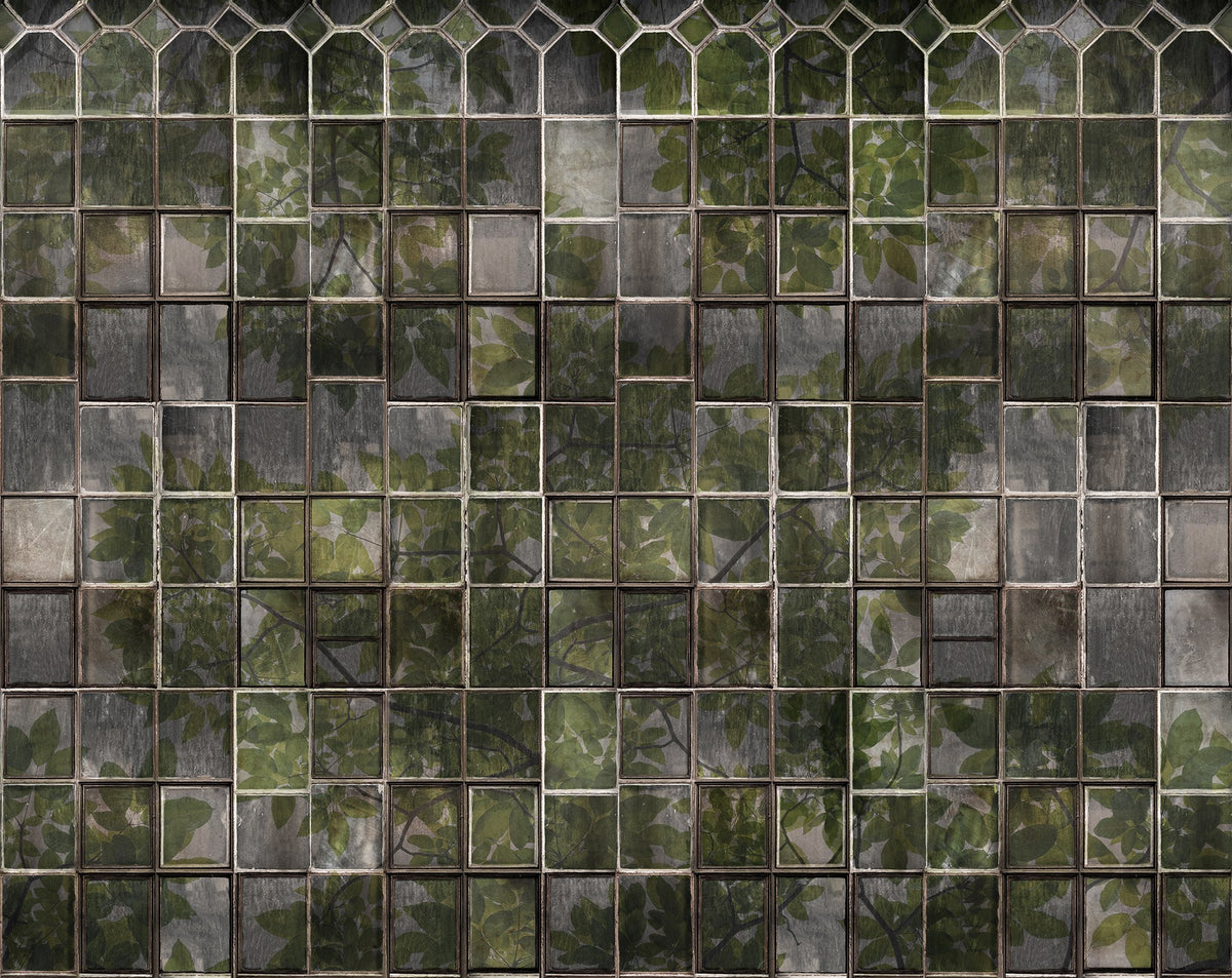 R17641 Cuba Green Scenery Mural by Rebel Walls