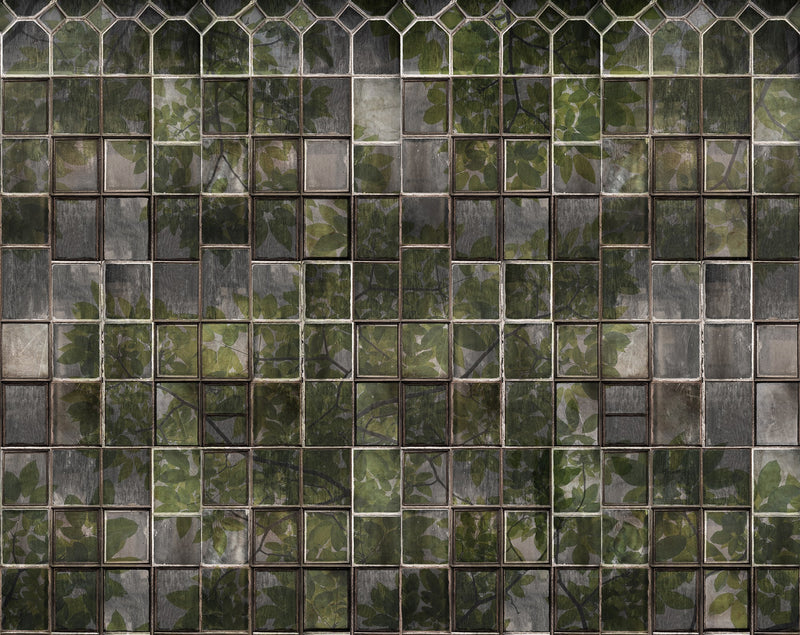 R17641 Cuba Green Scenery Mural by Rebel Walls