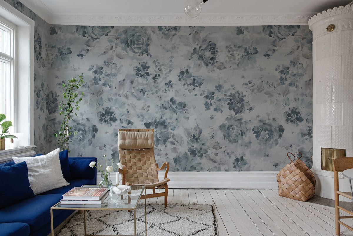 R17822 Fontvieille Light Blue Pops Mural by Rebel Walls