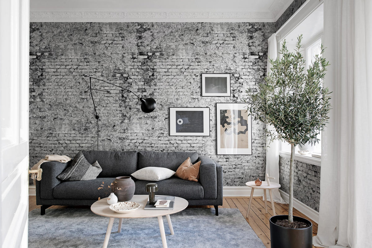 R17873 Barcelona Gray Scenery Mural by Rebel Walls