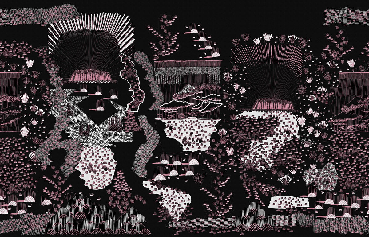 R17933 Ayers Rock Sunrise Zandra Rhodes Mural by Rebel Walls