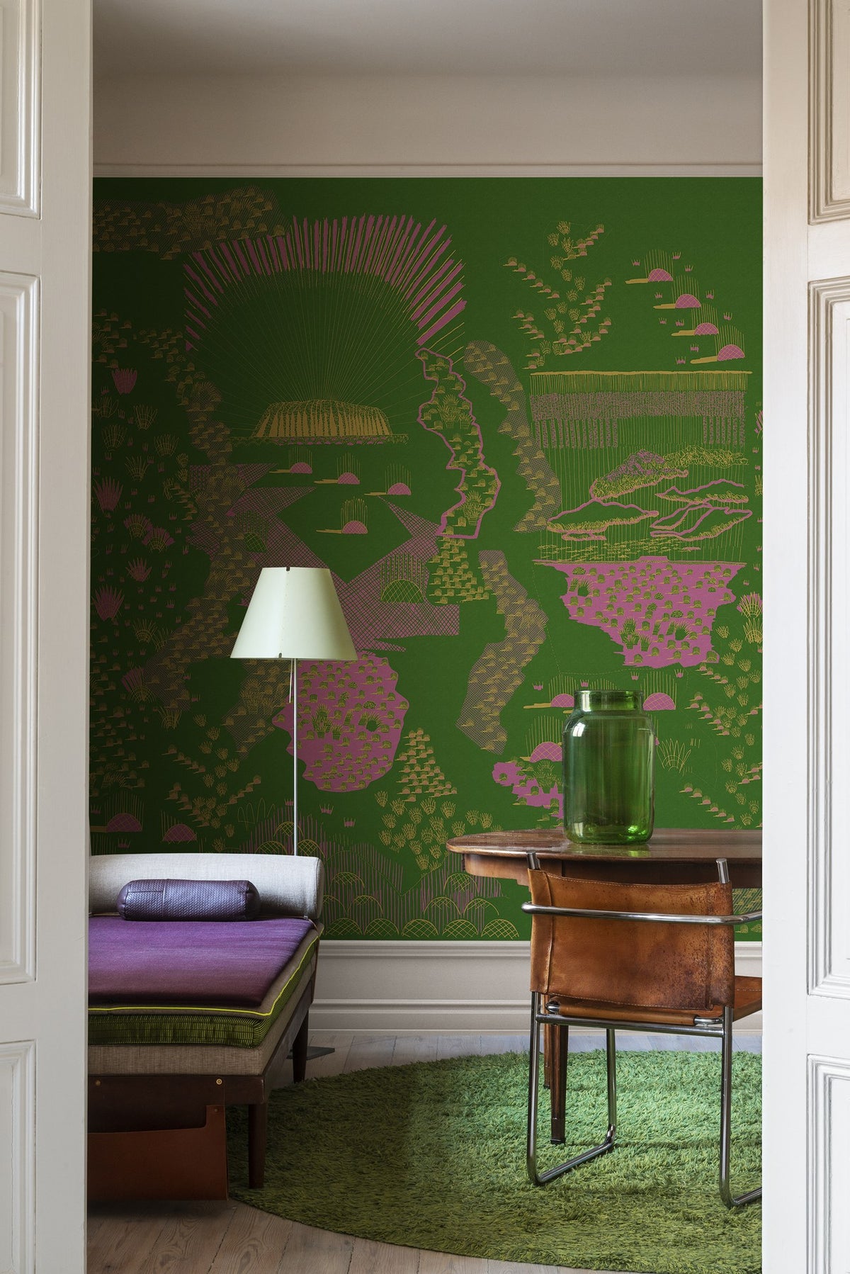 R17934 Ayers Rock Grass Zandra Rhodes Mural by Rebel Walls
