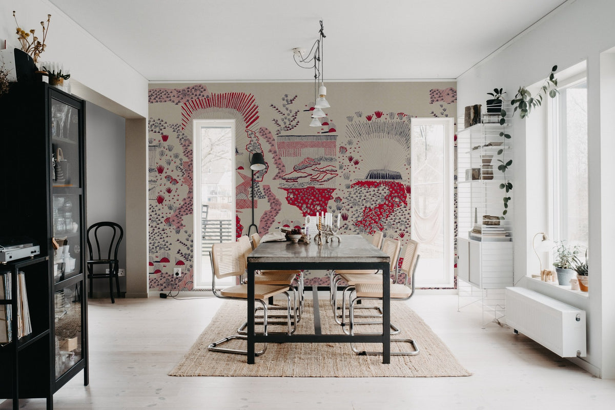 R17935 Ayers Rock Sandstone Zandra Rhodes Mural by Rebel Walls