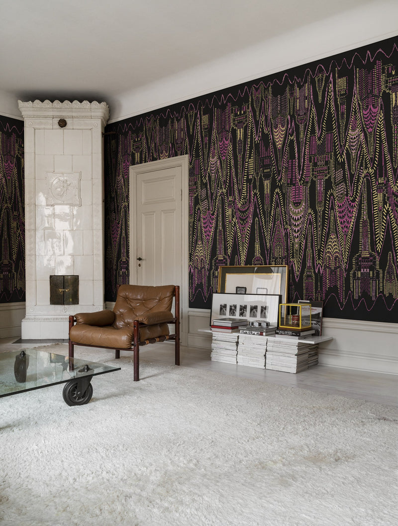 R17961 Manhattan Disco Hour Zandra Rhodes Mural by Rebel Walls