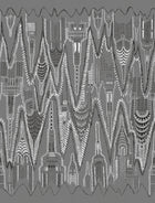 R17962 Manhattan Graphite Zandra Rhodes Mural by Rebel Walls