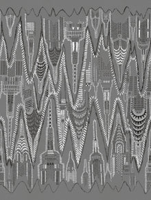 R17962 Manhattan Graphite Zandra Rhodes Mural by Rebel Walls