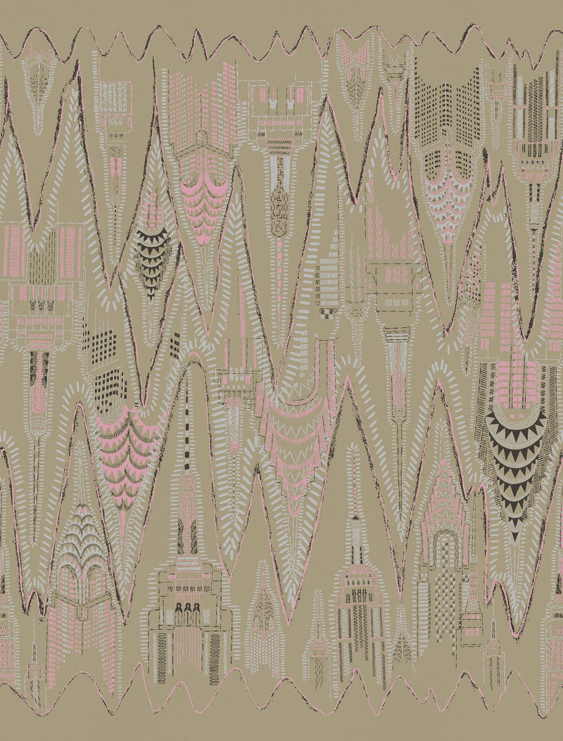 R17965 Manhattan Sandstone Zandra Rhodes Mural by Rebel Walls