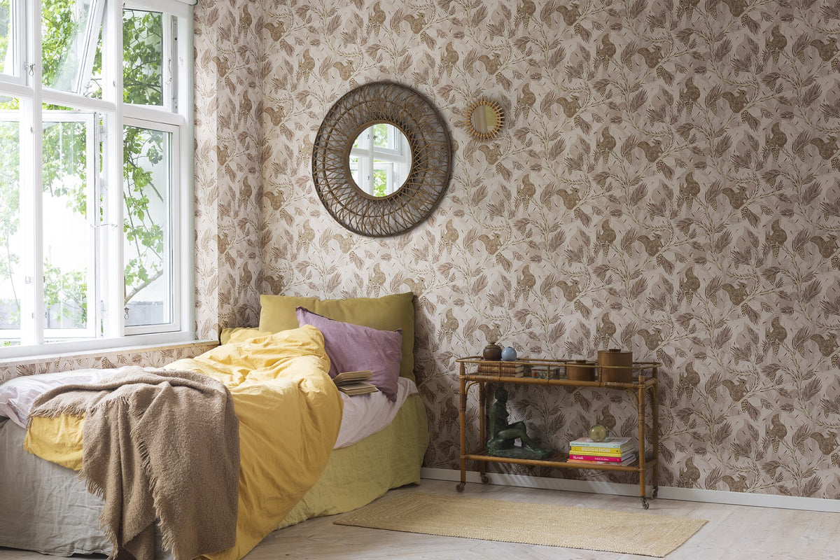 R17981 Squirrel Mountain Pink Dreamland Wallpaper by Rebel Walls