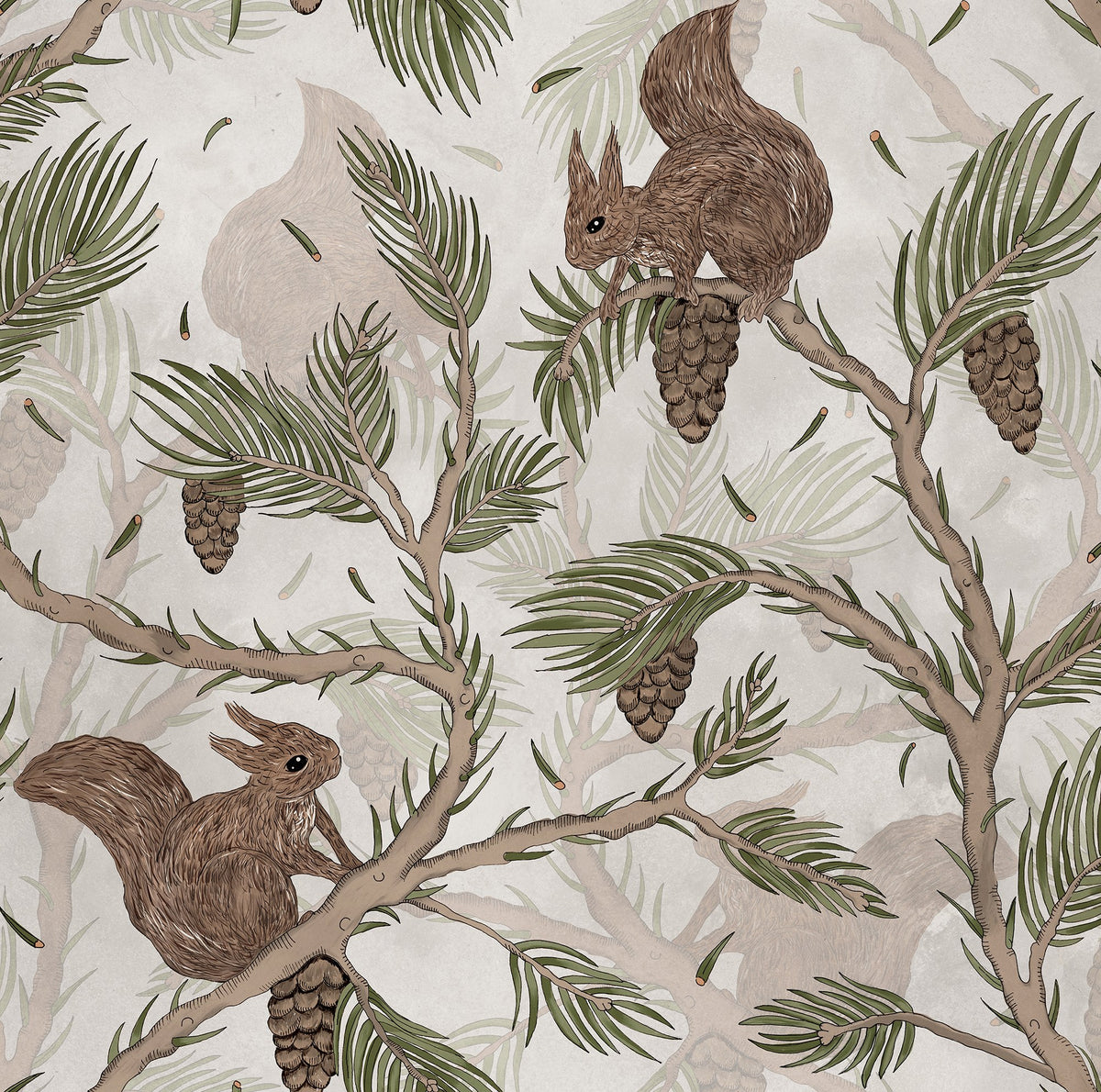 R17983 Squirrel Mountain Sand Dreamland Wallpaper by Rebel Walls