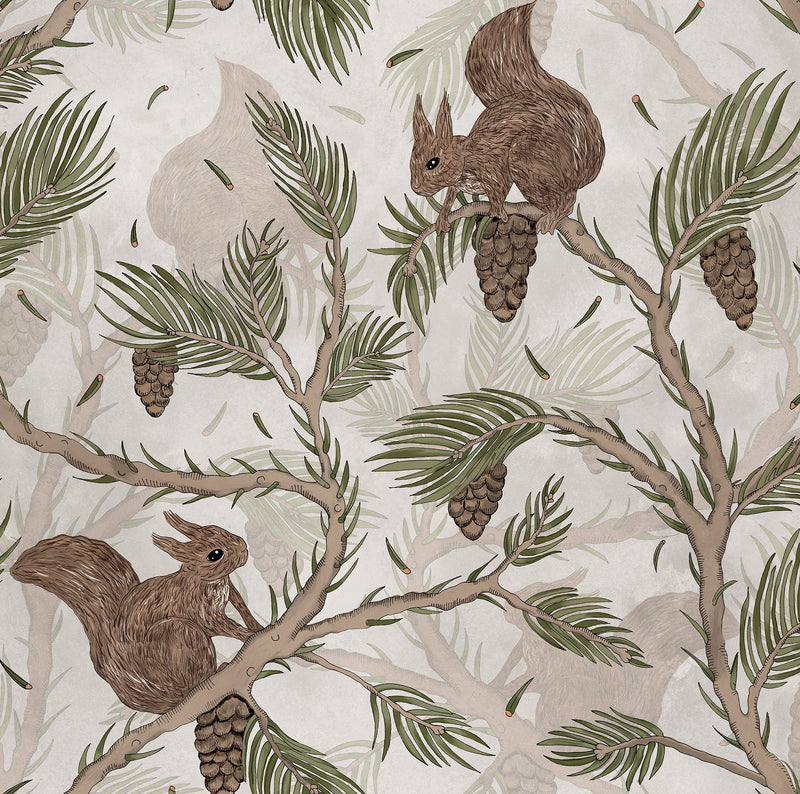 R17983 Squirrel Mountain Sand Dreamland Wallpaper by Rebel Walls