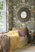R18002 Wildlife Creek Forest Green Dreamland Wallpaper by Rebel Walls