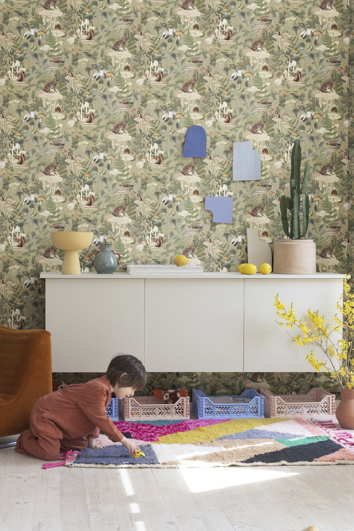 R18003 Wildlife Creek Fall Dreamland Wallpaper by Rebel Walls