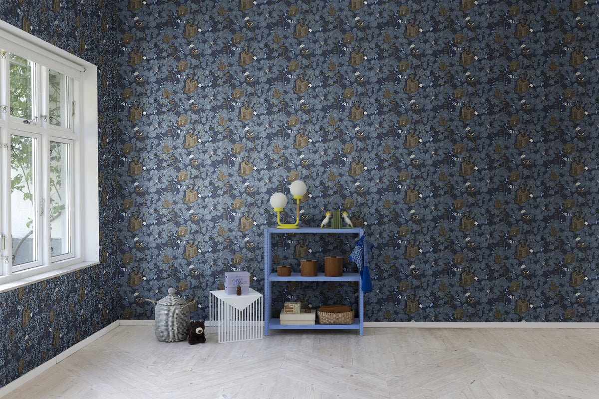 R18012 Treehouse Night Dreamland Wallpaper by Rebel Walls