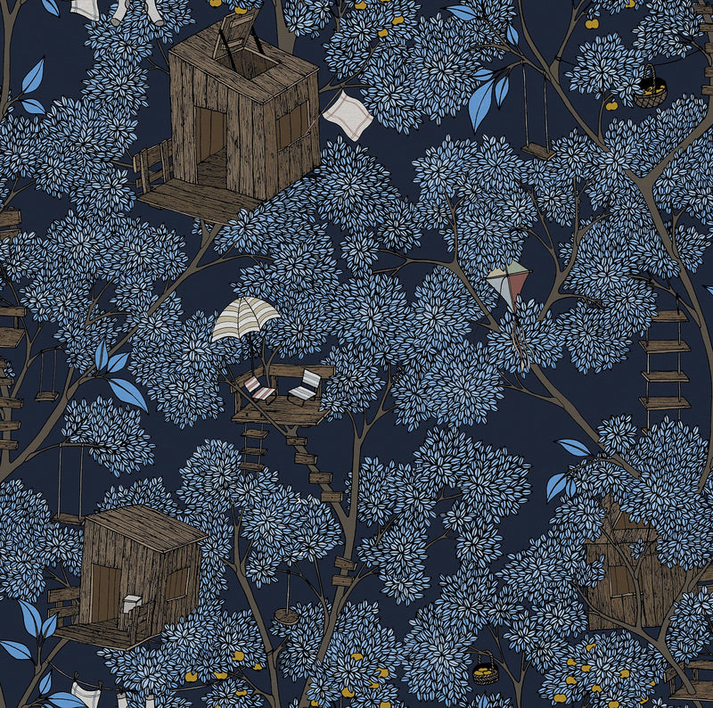 R18012 Treehouse Night Dreamland Wallpaper by Rebel Walls