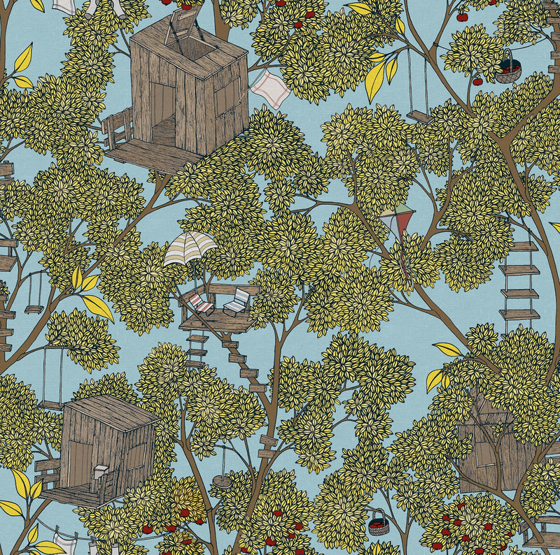 R18013 Treehouse Sunshine Dreamland Wallpaper by Rebel Walls