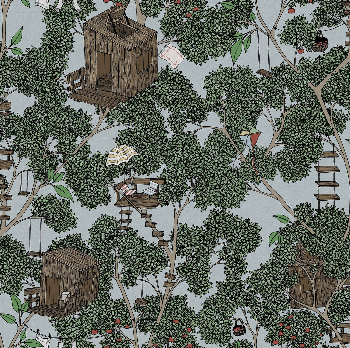 R18014 Treehouse Summer Dreamland Wallpaper by Rebel Walls