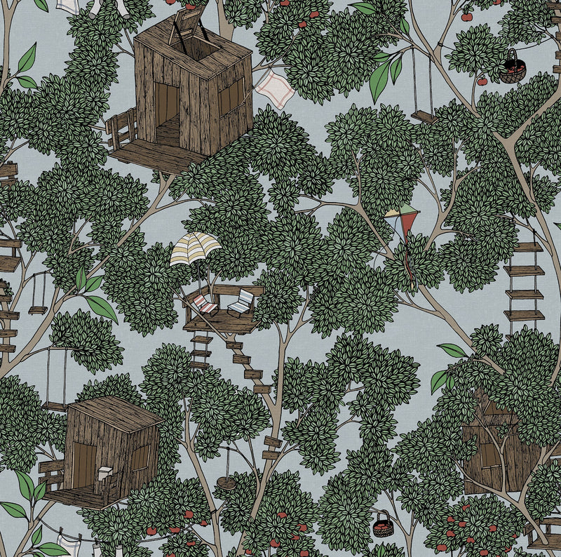 R18014 Treehouse Summer Dreamland Wallpaper by Rebel Walls