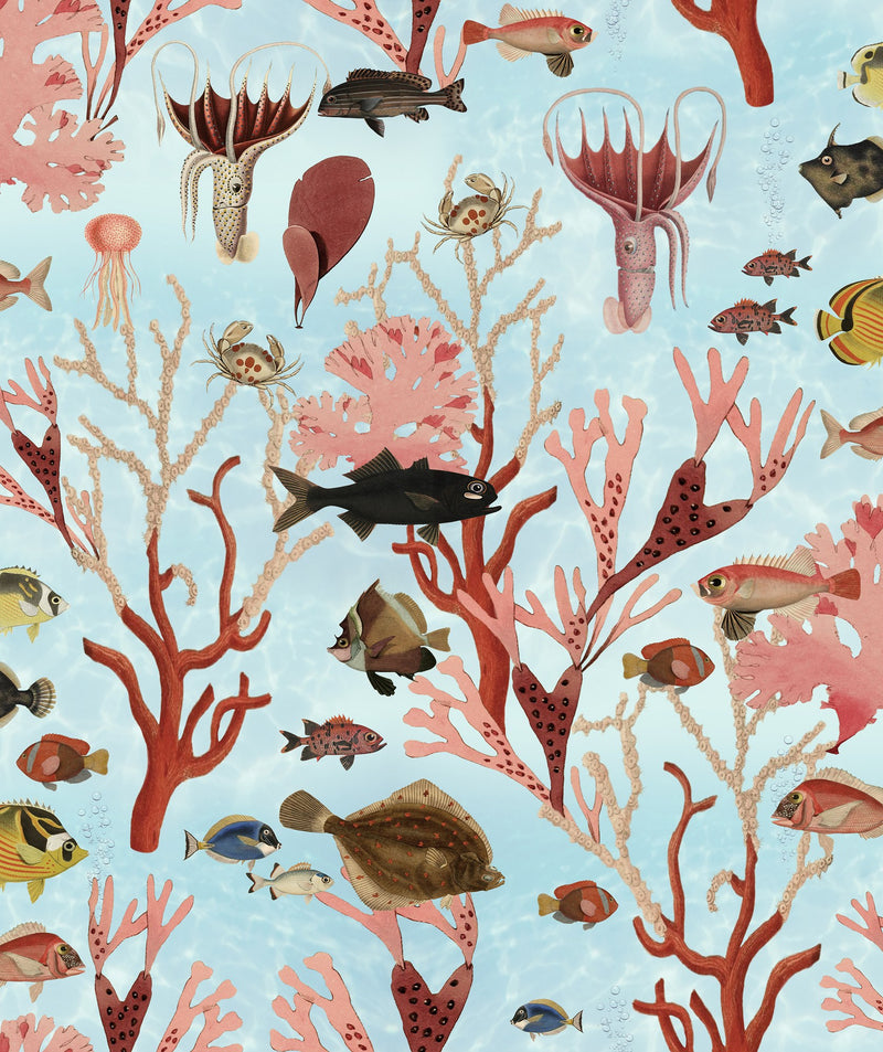 R18031 Aquarium Mint Dreamland Wallpaper by Rebel Walls