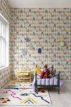 R18041 Circus Corner Rainbow Dreamland Wallpaper by Rebel Walls